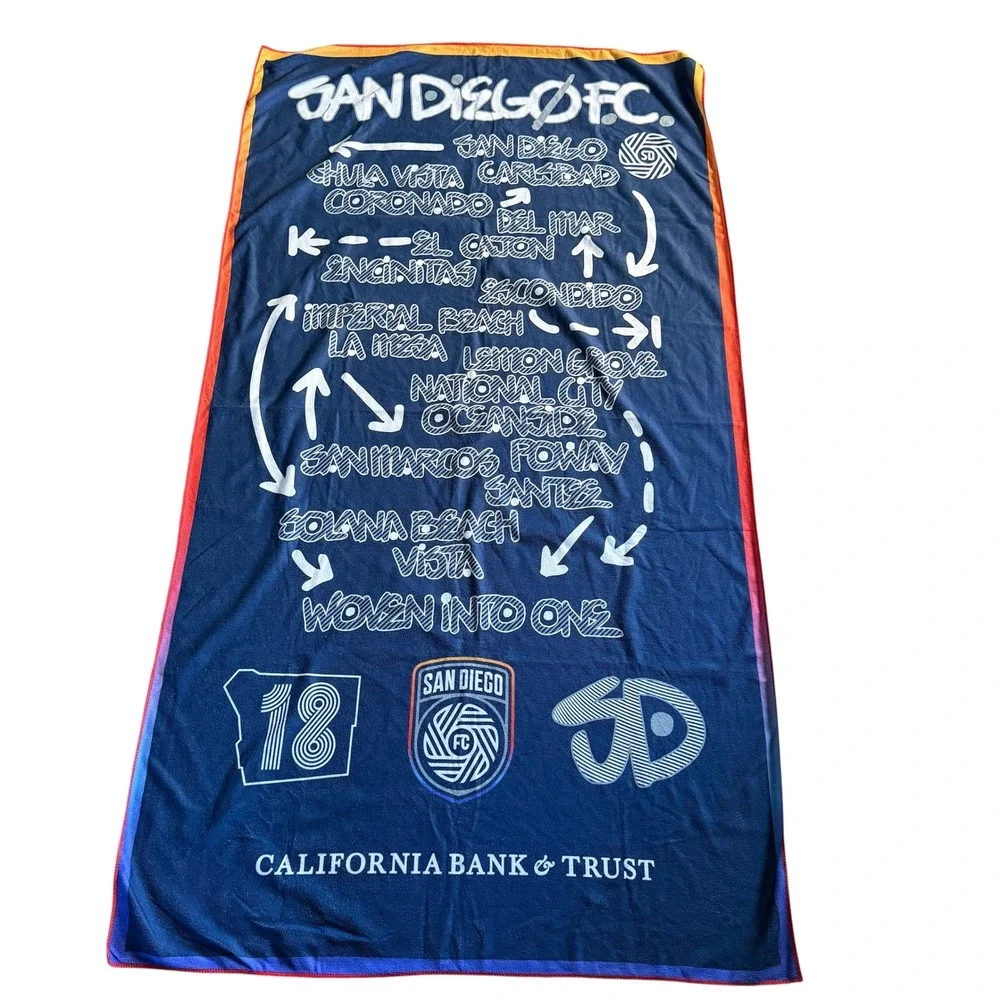 San Diego FC Beach Towel Snapdragon Stadium‎ Hirving Lozano Dreyer SGA Lot Of 2